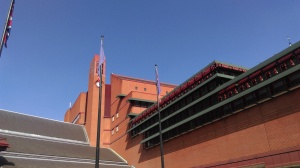 British Library and blue sky